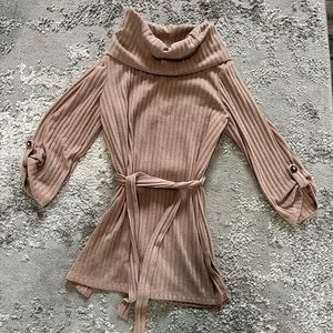 Tie waist sweater
